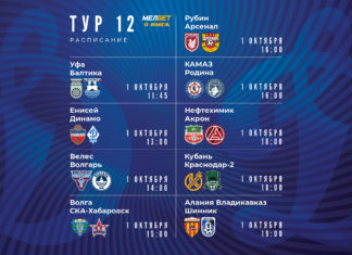Расписание матчей 12-го тура